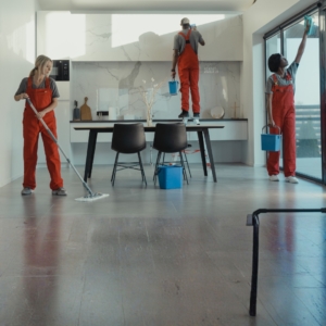 Occupied Kitchen With Chimney